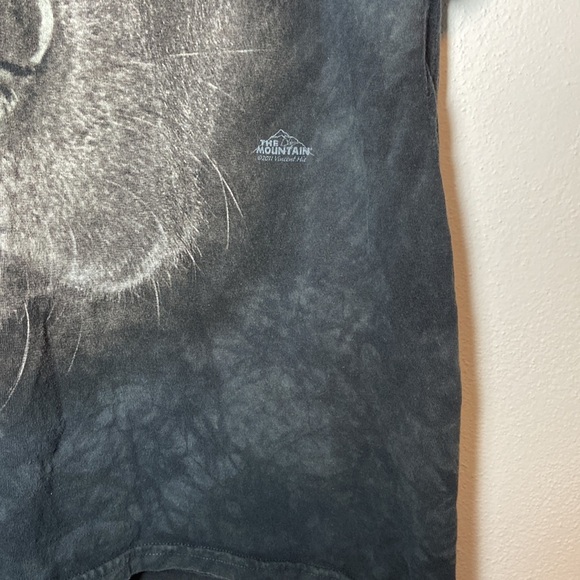 The Mountain Full Face Black Lab Tie Dye Gray Tee USA Made 2011 Dog XXL - Picture 3 of 6